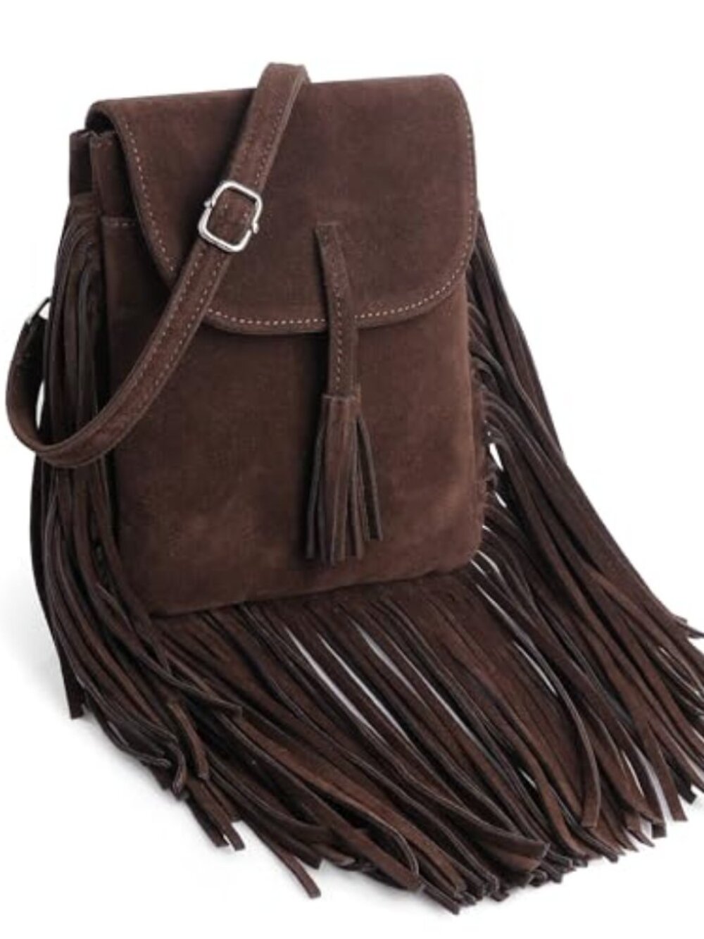 Fringe Small Crossbody Bags for Women Trendy Designer Cell Phone Bag Suede‎